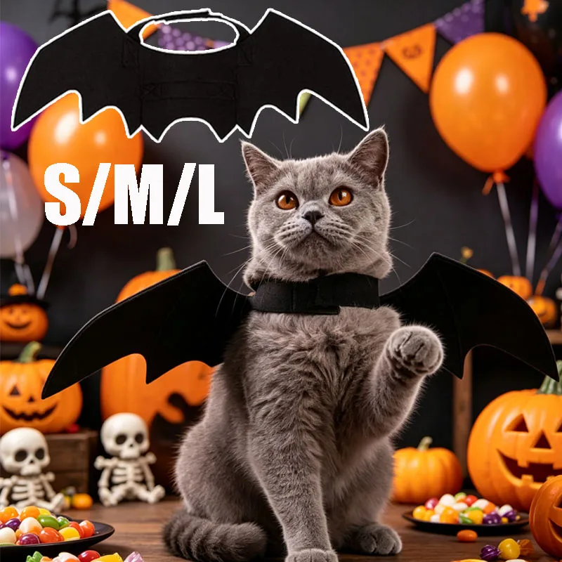 Cute Vampire Bat Wings for Cats & Dogs Adjustable Pet Costume, Great for Halloween Party, Role Play, Photo Prop
Cute Vampire Bat Wings for Cats & Dogs Adjustable Pet Costume, Great for Halloween Party, Role Play, Photo Prop
