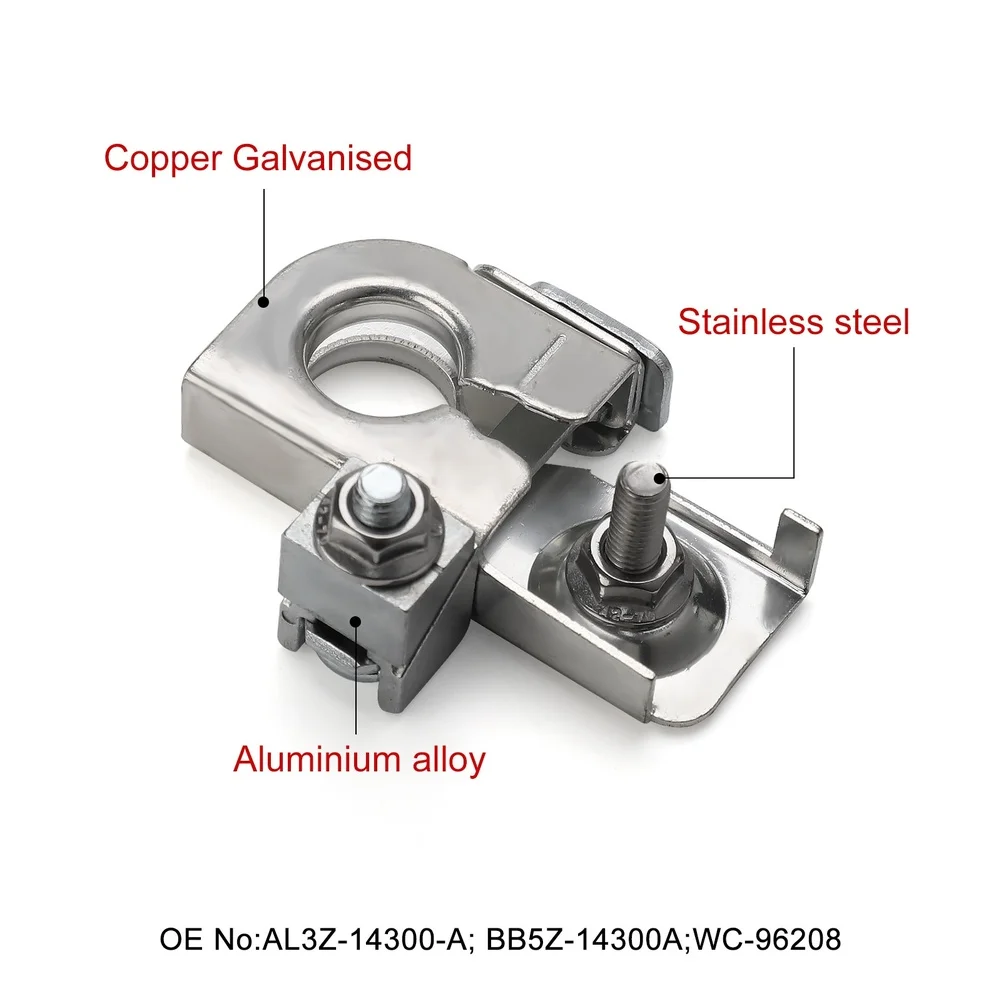 Комплект клемм аккумулятора OEM для Ford F-150, Edge, Explorer 2010-2019, MKX 2011-2018, Fusion 2015-2019, BT4Z14450AA BA
Комплект клемм аккумулятора OEM для Ford F-150, Edge, Explorer 2010-2019, MKX 2011-2018, Fusion 2015-2019, BT4Z14450AA BA