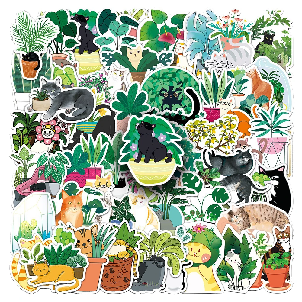 10/30/50pcs Kawaii Green Plant Black Cat Cartoon Stickers Cute Animals Decals Luggage Phone Diary Funny Graffiti Sticker Packing
10/30/50pcs Kawaii Green Plant Black Cat Cartoon Stickers Cute Animals Decals Luggage Phone Diary Funny Graffiti Sticker Packing