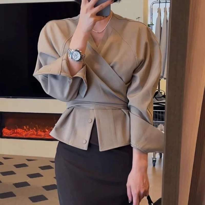 OCEANLOVE Irregular Bandage Shirts&blouses Women Tops Solid Korean Fashion Blusas Mujer Spring Autumn Sweet Elegant Camisas
OCEANLOVE Irregular Bandage Shirts&blouses Women Tops Solid Korean Fashion Blusas Mujer Spring Autumn Sweet Elegant Camisas