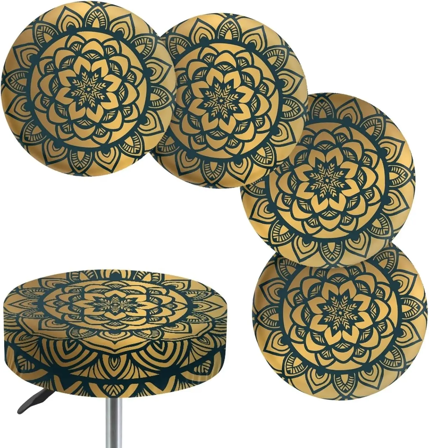 Green Mandala Floral Pattern Round Bar Seat Cover Elastic Soft Stool Cushion Slipcover, Washable Stretch Stool Chair Cover
Green Mandala Floral Pattern Round Bar Seat Cover Elastic Soft Stool Cushion Slipcover, Washable Stretch Stool Chair Cover