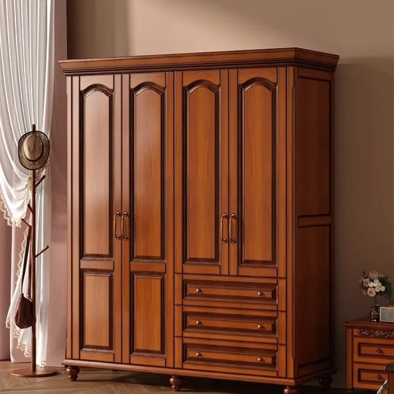 Solid wood wardrobe simple door 23456 door with top cabinet of drawers bedroom large wardrobe
Solid wood wardrobe simple door 23456 door with top cabinet of drawers bedroom large wardrobe