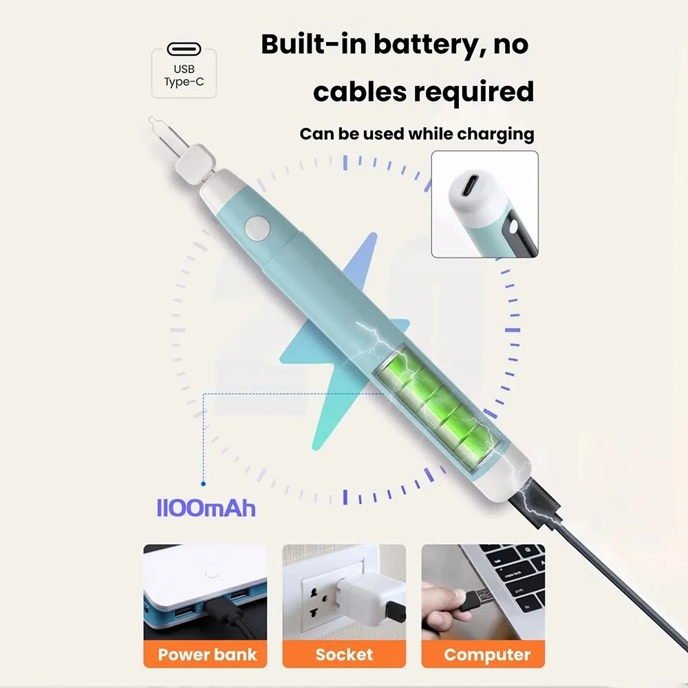 Портативный беспроводной каутерный аппарат (560-600°C) с USB-питанием, быстрый нагрев, USB-паяльник, набор для DIY и рукоделия
Портативный беспроводной каутерный аппарат (560-600°C) с USB-питанием, быстрый нагрев, USB-паяльник, набор для DIY и рукоделия