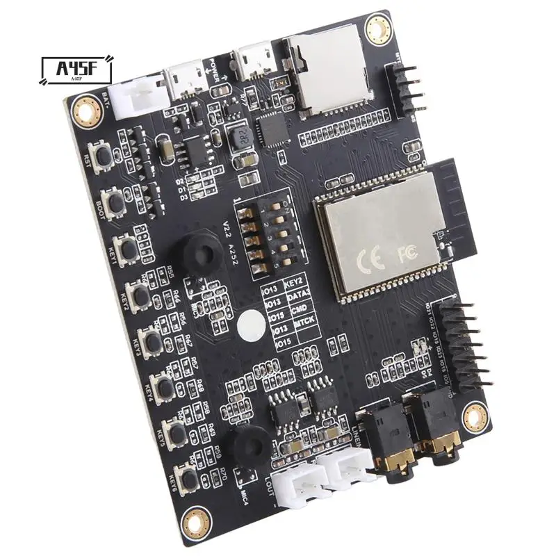 A45F-Esp32-Aduio-Kit Модуль Wi-Fi+ Bluetooth Esp32 Последовательный порт для Wi-Fi / Esp32-Aduio-Kit Плата разработки аудио с Esp32-A1S
A45F-Esp32-Aduio-Kit Модуль Wi-Fi+ Bluetooth Esp32 Последовательный порт для Wi-Fi / Esp32-Aduio-Kit Плата разработки аудио с Esp32-A1S