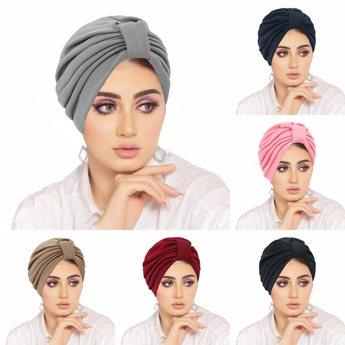2026 Новый верхний узел, женский мусульманский хиджаб, шапки с запахом на голову, мягкий эластичный женский тюрбан, капот, модный однотонный головной убор, носимый
2026 Новый верхний узел, женский мусульманский хиджаб, шапки с запахом на голову, мягкий эластичный женский тюрбан, капот, модный однотонный головной убор, носимый
