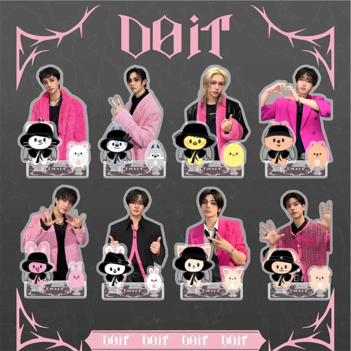 Stray Kids Album DO IT Acrylic Double sided Stand up SKZOO Felix Same Style Stand up Desktop Decoration Fan Birthday Gift
Stray Kids Album DO IT Acrylic Double sided Stand up SKZOO Felix Same Style Stand up Desktop Decoration Fan Birthday Gift