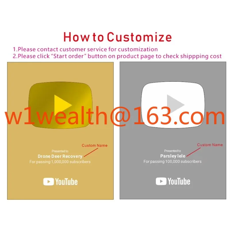 Play Button Award, Aluminum YouTube Shields, YouTube Trophy Awards and Plates Wholesale
Play Button Award, Aluminum YouTube Shields, YouTube Trophy Awards and Plates Wholesale