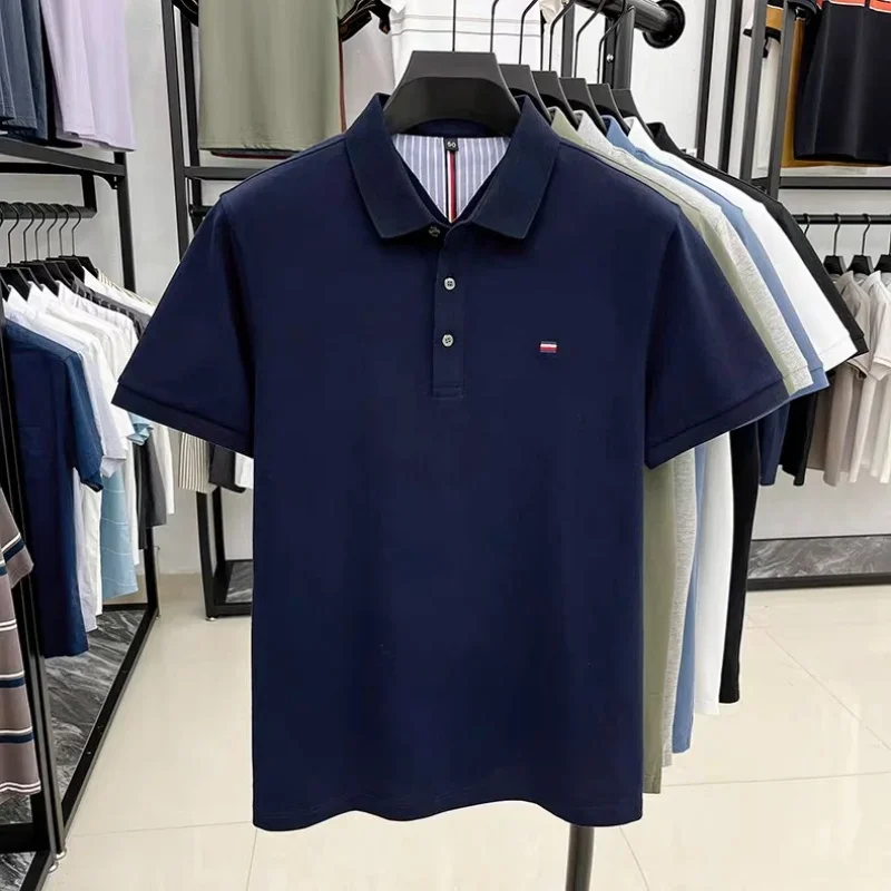 New embroidered men's lapel button hot selling polo shirt summer new business casual fashionable breathable men's polo shirt
New embroidered men's lapel button hot selling polo shirt summer new business casual fashionable breathable men's polo shirt