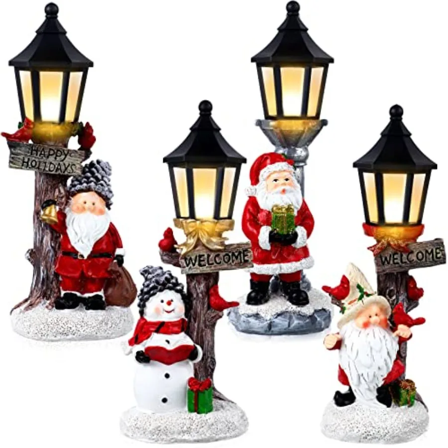 Christmas Table Centerpieces 4 Pcs 10 Inch Santa Snowman Centerpieces with Light up Streetlights Santa Glowing Lamppost LED Bat
Christmas Table Centerpieces 4 Pcs 10 Inch Santa Snowman Centerpieces with Light up Streetlights Santa Glowing Lamppost LED Bat