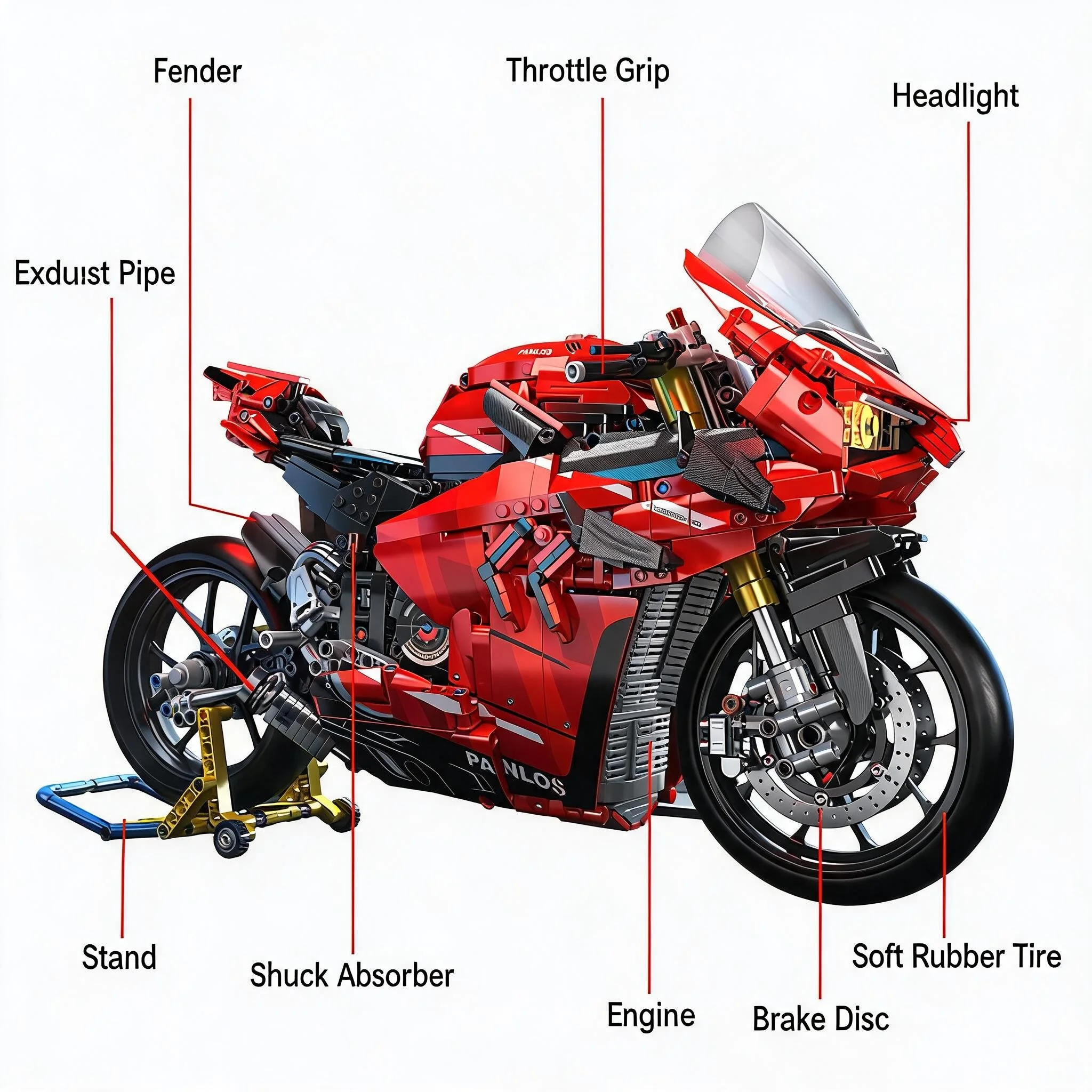 1:5 Scale Big Size Speed Racing Heavy Motorcycle Building Blocks Locomotive Bricks Model Assemble Toys Gifts Ornament Collection
1:5 Scale Big Size Speed Racing Heavy Motorcycle Building Blocks Locomotive Bricks Model Assemble Toys Gifts Ornament Collection