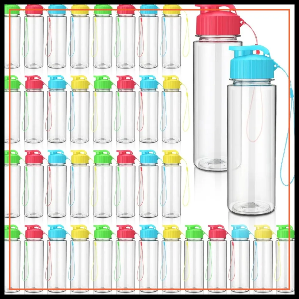 60 Pack 17 oz Plastic Water Bottles with Strap, Leakproof Sport Bottles for Gym School Travel
60 Pack 17 oz Plastic Water Bottles with Strap, Leakproof Sport Bottles for Gym School Travel