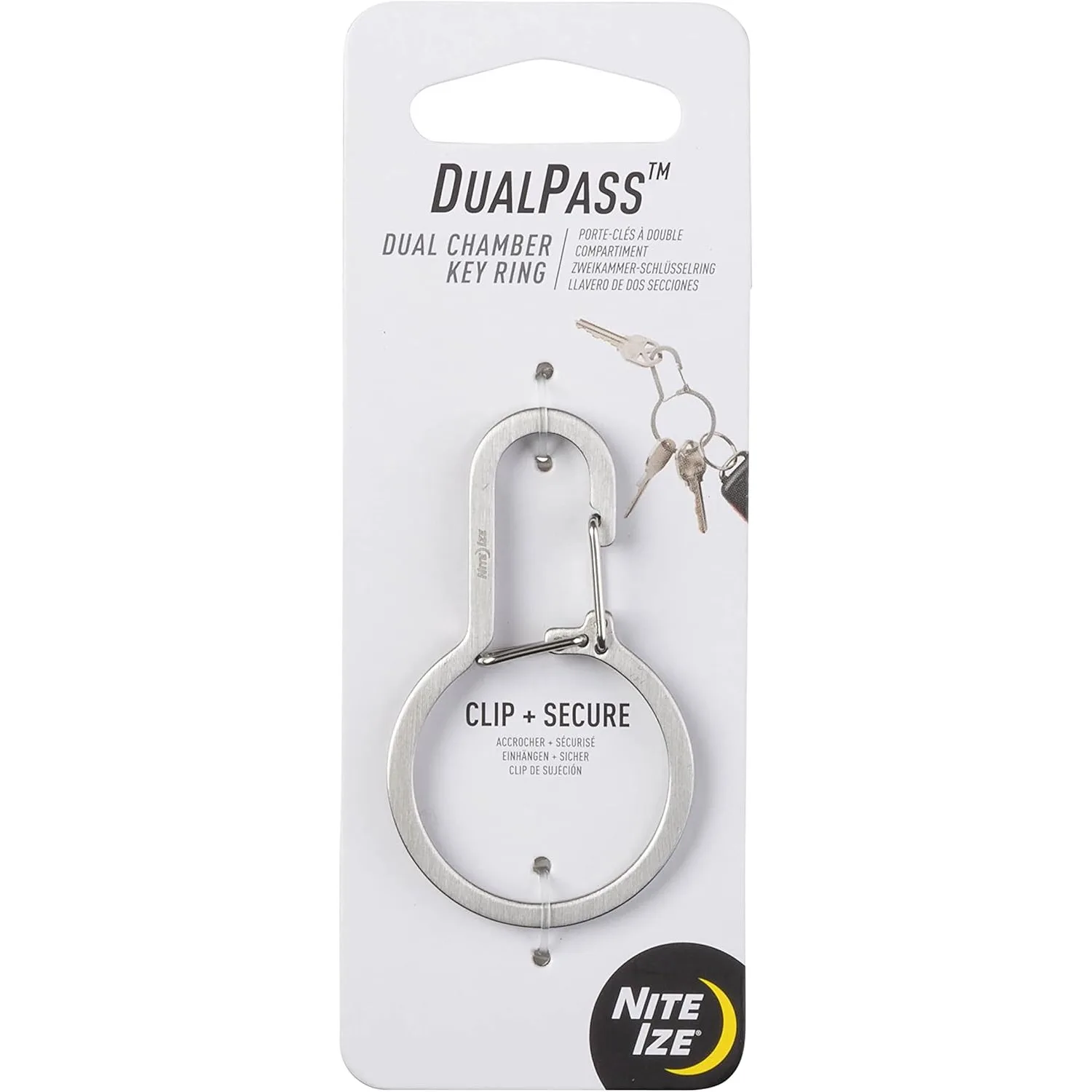 DualPass Dual Chamber Key Ring, Split Ring Keychain Alternative for Home Car Keys
DualPass Dual Chamber Key Ring, Split Ring Keychain Alternative for Home Car Keys