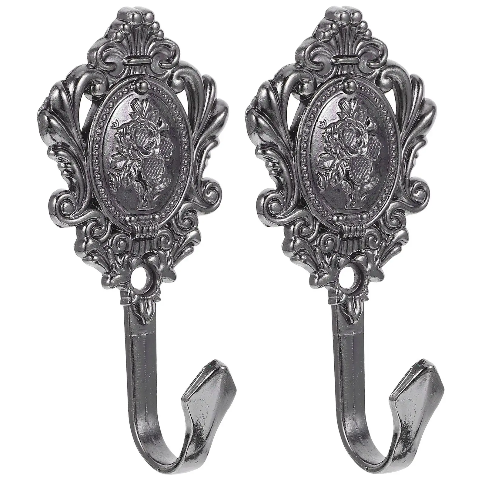 2 Pcs Embossed Metal Hooks Wall Mounted Rack Black Decorative Storage Closet Office Home Creative Hardware
2 Pcs Embossed Metal Hooks Wall Mounted Rack Black Decorative Storage Closet Office Home Creative Hardware