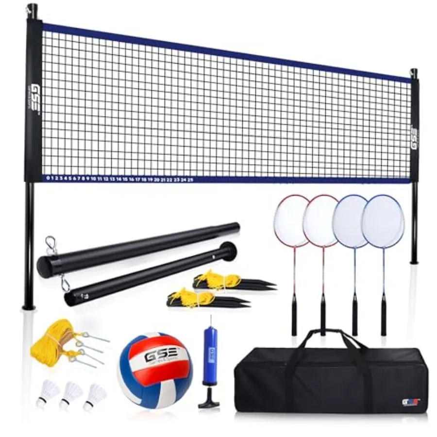 Outdoor yard sports net game set for backyards parks beach lawn: volleyball set badminton set or combo setdurable polyester mes
Outdoor yard sports net game set for backyards parks beach lawn: volleyball set badminton set or combo setdurable polyester mes