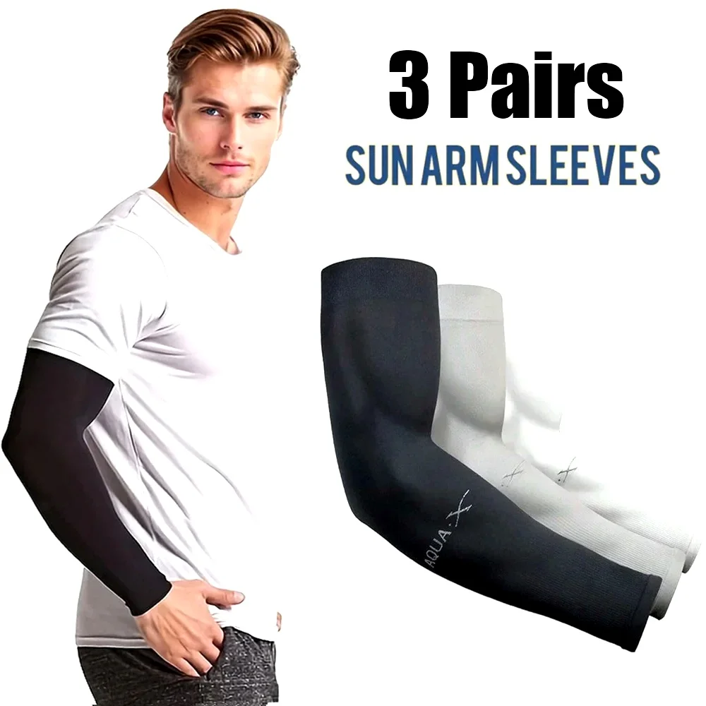 3Pairs Fashion Sun Ice Silk Sleeves Unisex Summer Sun Protection Arm Sleeves Suitable for Outdoor Riding, Driving, Fishing
3Pairs Fashion Sun Ice Silk Sleeves Unisex Summer Sun Protection Arm Sleeves Suitable for Outdoor Riding, Driving, Fishing