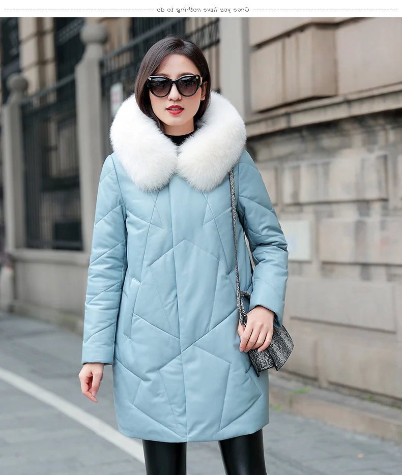 2023 Leather Jacket Down Coat Women Leather Down Jacket Women's New Fox Fur Collar Coats Hooded Fur Coat Sheep Jackets Jaqueta
2023 Leather Jacket Down Coat Women Leather Down Jacket Women's New Fox Fur Collar Coats Hooded Fur Coat Sheep Jackets Jaqueta