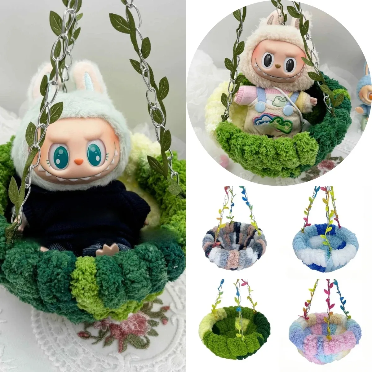 Suitable for 17cm Labubu doll accessories, colorful hammocks, sleeping nests, leisurely and comfortable swings (without dolls) 
Suitable for 17cm Labubu doll accessories, colorful hammocks, sleeping nests, leisurely and comfortable swings (without dolls)
