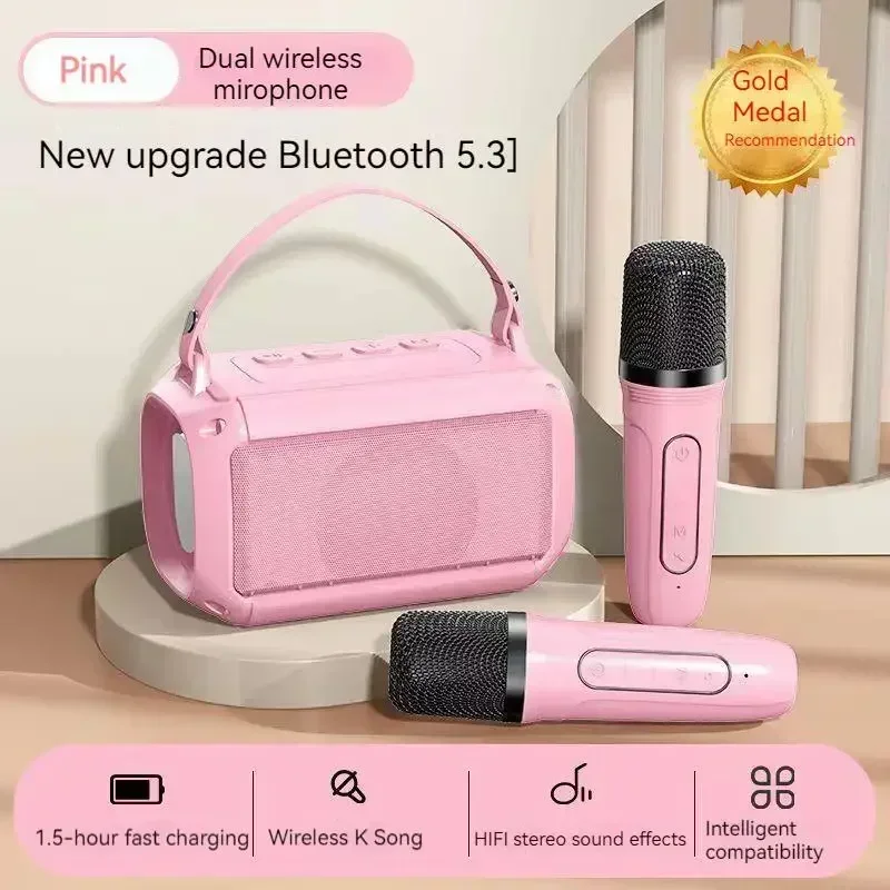 with 1-2 Wireless Mic Home Microphone Karaoke Machine Subwoofer Portable Bluetooth Family Singing Machine Dual PA Speaker System
with 1-2 Wireless Mic Home Microphone Karaoke Machine Subwoofer Portable Bluetooth Family Singing Machine Dual PA Speaker System