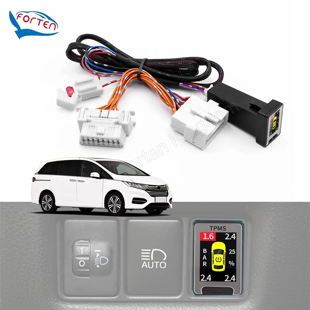Система контроля давления в шинах TPMS с цифровым ЖК-дисплеем и автоматической сигнализацией для Honda Odyssey 2015-2018
Система контроля давления в шинах TPMS с цифровым ЖК-дисплеем и автоматической сигнализацией для Honda Odyssey 2015-2018