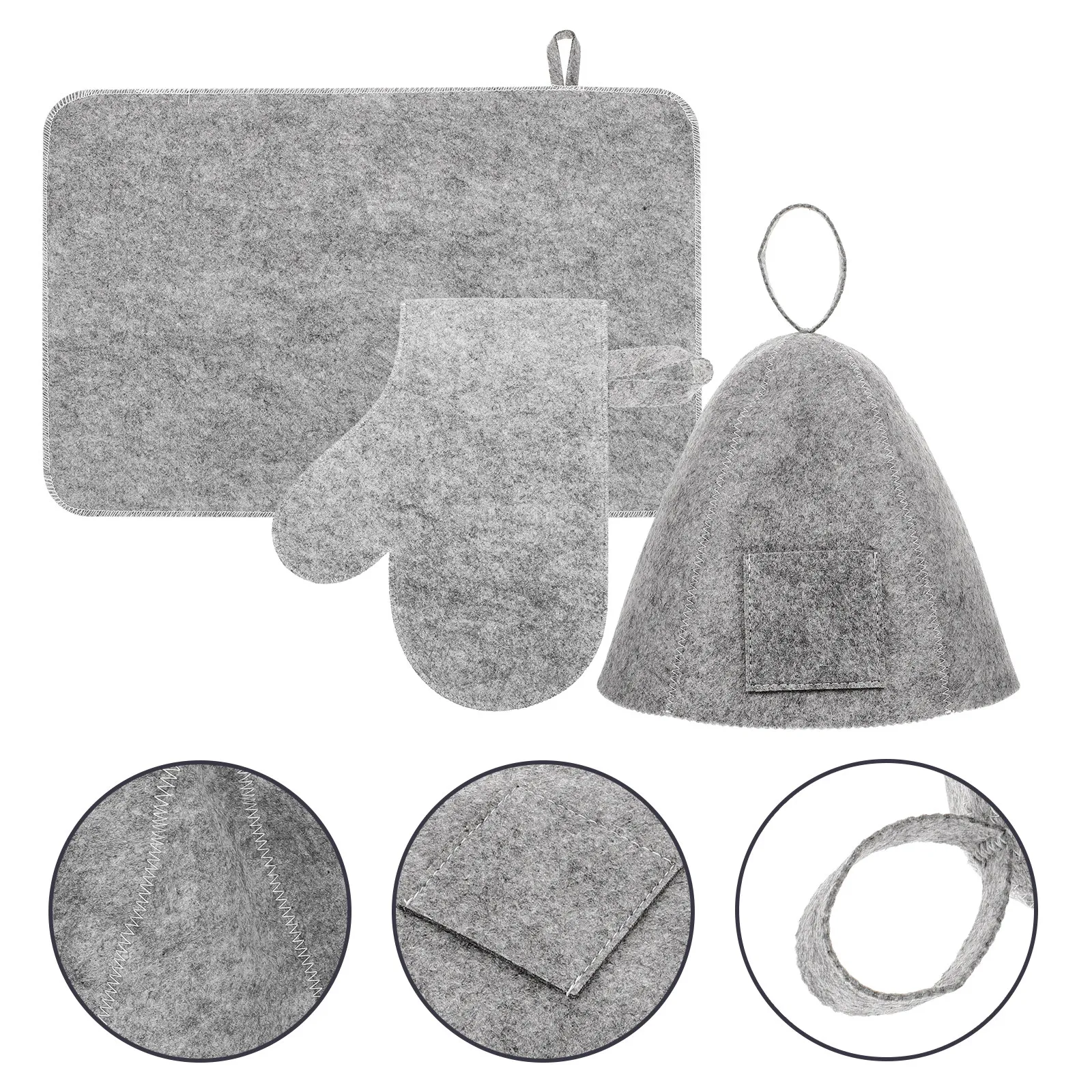 1Set Sauna Hat Glove Felt Cushion Set Comfortable Hair Protection Sauna Bath Accessory Women Shower Caps Felt Mat
1Set Sauna Hat Glove Felt Cushion Set Comfortable Hair Protection Sauna Bath Accessory Women Shower Caps Felt Mat