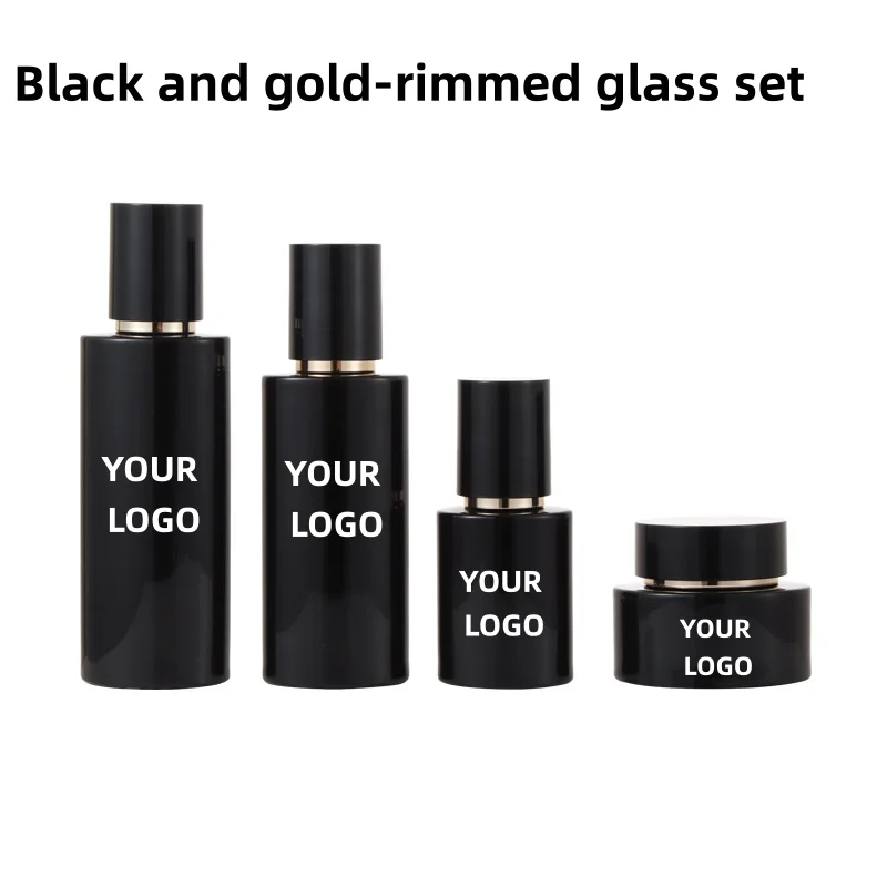 【Logo Custom】1Pcs Stock Black Gold Border Glass Set Bottle 100ml Emulsion Spray Bottle 50g Jar Screen Printing Flat
【Logo Custom】1Pcs Stock Black Gold Border Glass Set Bottle 100ml Emulsion Spray Bottle 50g Jar Screen Printing Flat