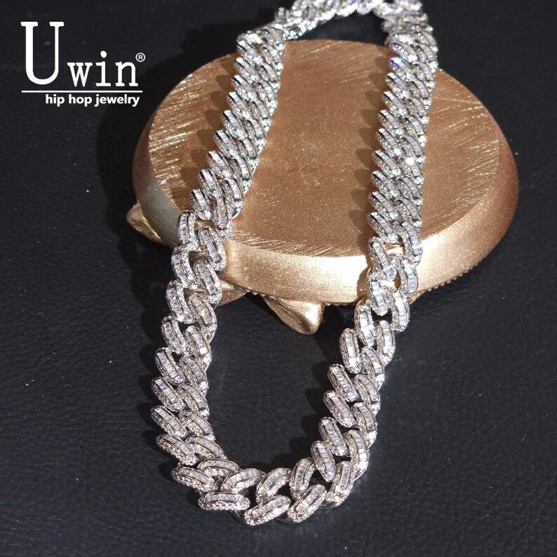Uwin 13mm Baguettecz Cuban Chain Round Cubic Zirco Luxury Miami Link Bling Full Iced Out Charm Link Jewelry Women Accessories
Uwin 13mm Baguettecz Cuban Chain Round Cubic Zirco Luxury Miami Link Bling Full Iced Out Charm Link Jewelry Women Accessories