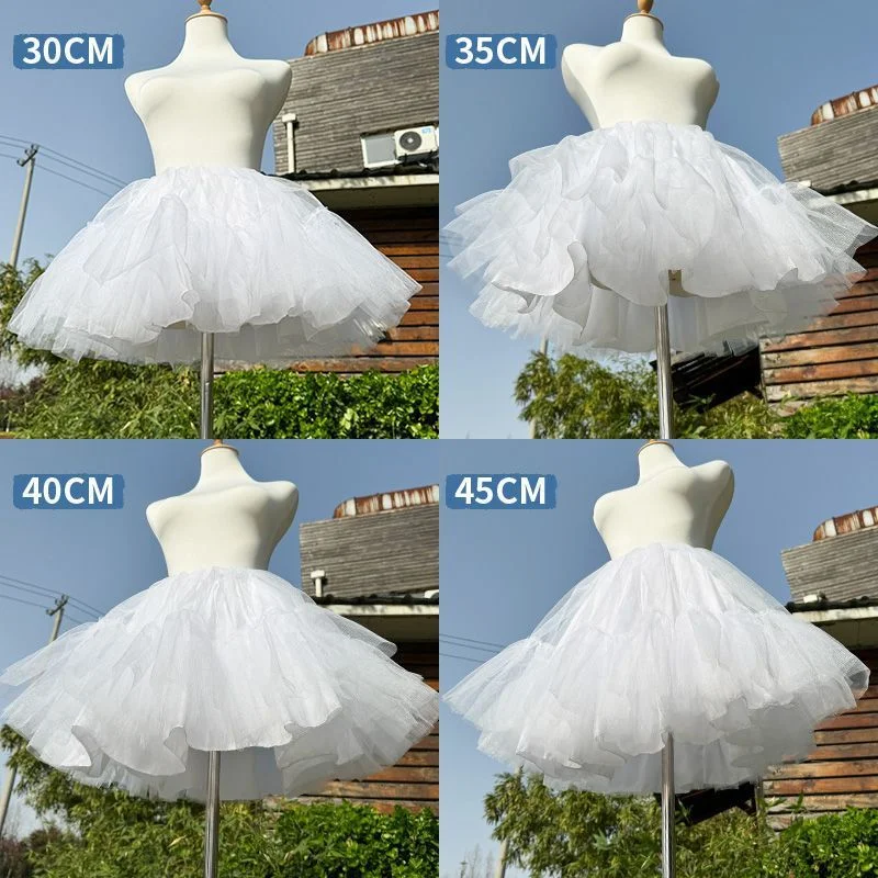 Boneless Design Lolita Petticoat 30/35/40/45cm Soft Mesh Crinoline Underskirt White Color Elastic Waist Tutu Puffy Skirt
Boneless Design Lolita Petticoat 30/35/40/45cm Soft Mesh Crinoline Underskirt White Color Elastic Waist Tutu Puffy Skirt