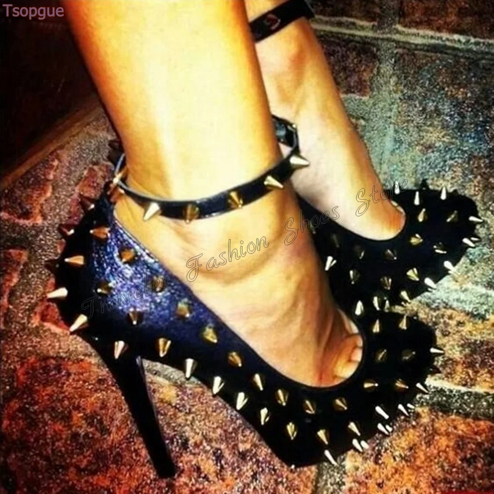 Black Rivet Decor Ankle Buckle Pumps Stilettos High Heels High Heel Shoes for Women Fashion Heels 2024 New Zapatos Para Mujere
Black Rivet Decor Ankle Buckle Pumps Stilettos High Heels High Heel Shoes for Women Fashion Heels 2024 New Zapatos Para Mujere