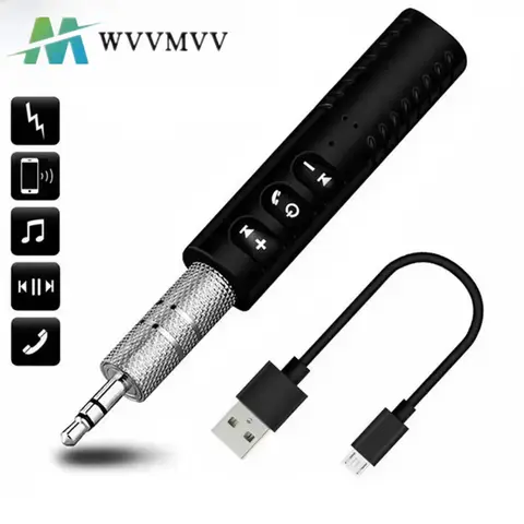 Wireless Bluetooth 5.0 Receiver Transmitter Adapter 3.5mm Jack For Car Music Audio Aux A2dp Headphone Reciever Handsfree