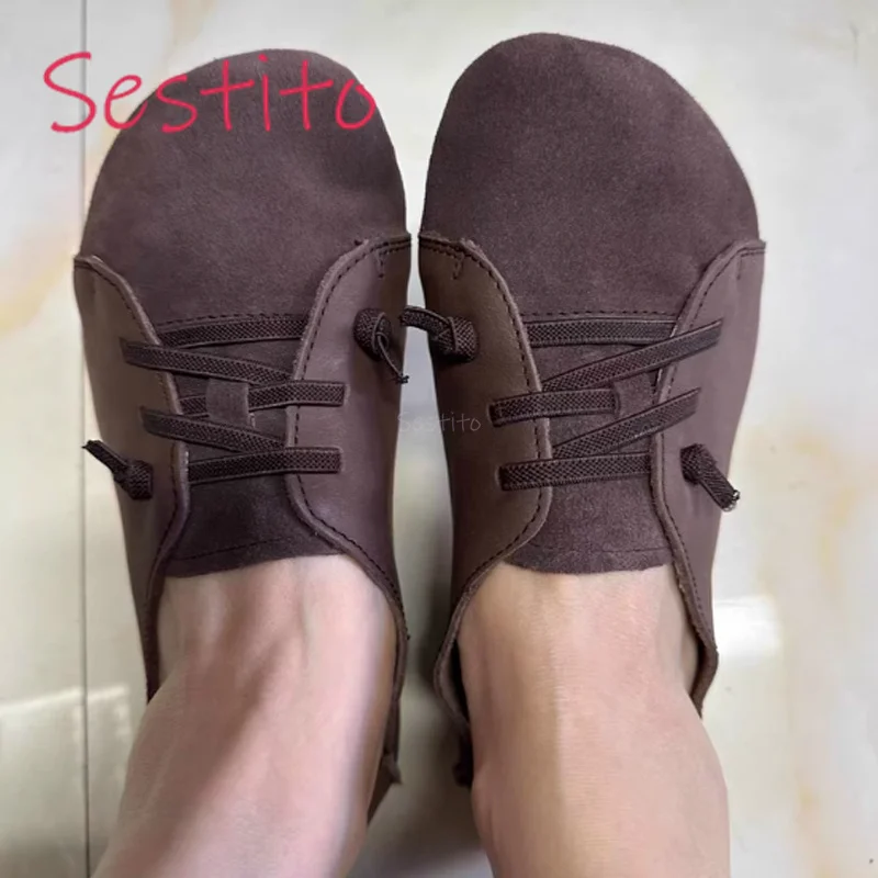 Genuine Leather Single Shoes for Women Retro Artistic Soft Sole Pure Leather Loose Rope Breathable and Comfortable Flat Shoes
Genuine Leather Single Shoes for Women Retro Artistic Soft Sole Pure Leather Loose Rope Breathable and Comfortable Flat Shoes