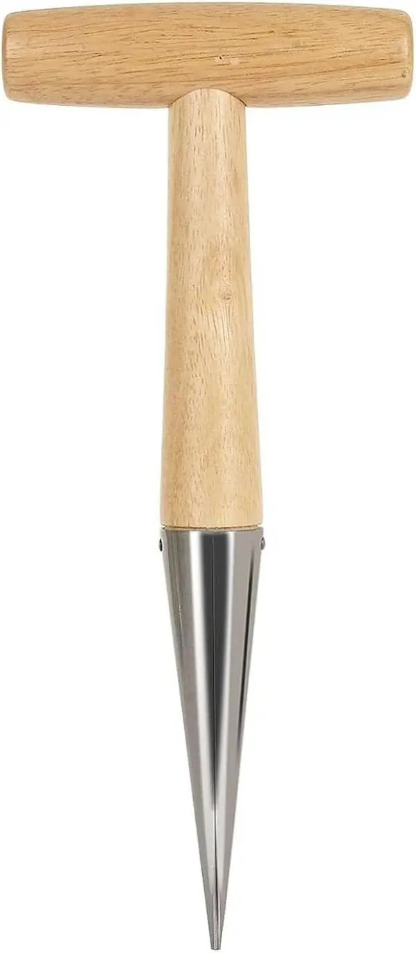 Stainless Steel Hand Dibber with Wooden Handle for Planting, Transplanting, and Garden Hole Punching
Stainless Steel Hand Dibber with Wooden Handle for Planting, Transplanting, and Garden Hole Punching