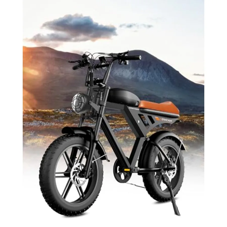 Electric bike for commuting and off-roading, aluminum alloy frame, black, 3000W motor with 20 fat tires and full suspension
Electric bike for commuting and off-roading, aluminum alloy frame, black, 3000W motor with 20 fat tires and full suspension