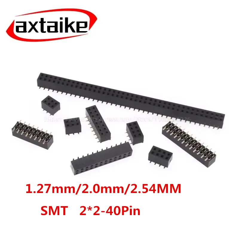 10PCS 2.0mm 1.27mm 2.54mm SMT JST Double Row Female Header Connector 2-40Pin SMD 2xN-Pin Black PCB Socket for Industrial/JST
10PCS 2.0mm 1.27mm 2.54mm SMT JST Double Row Female Header Connector 2-40Pin SMD 2xN-Pin Black PCB Socket for Industrial/JST