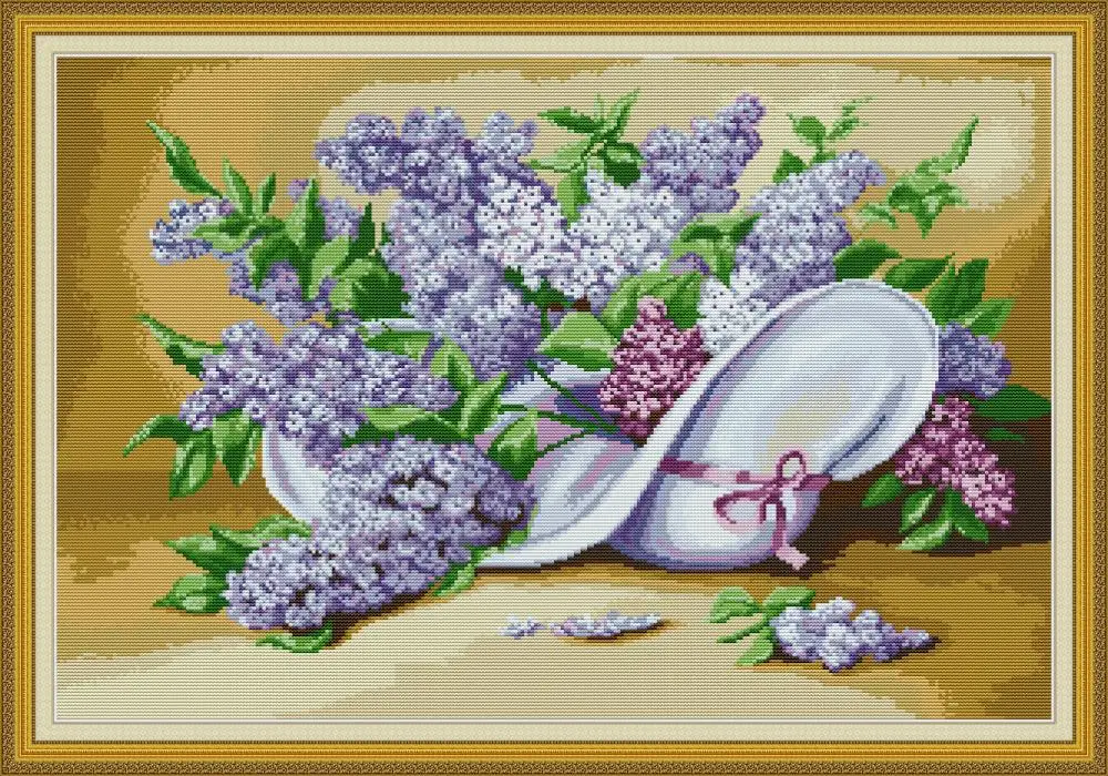 Cross-stitch Complete Set Lilac Kit Stamped Printed Counted Unprinted Cloth DMC Needlework Home Decor
Cross-stitch Complete Set Lilac Kit Stamped Printed Counted Unprinted Cloth DMC Needlework Home Decor