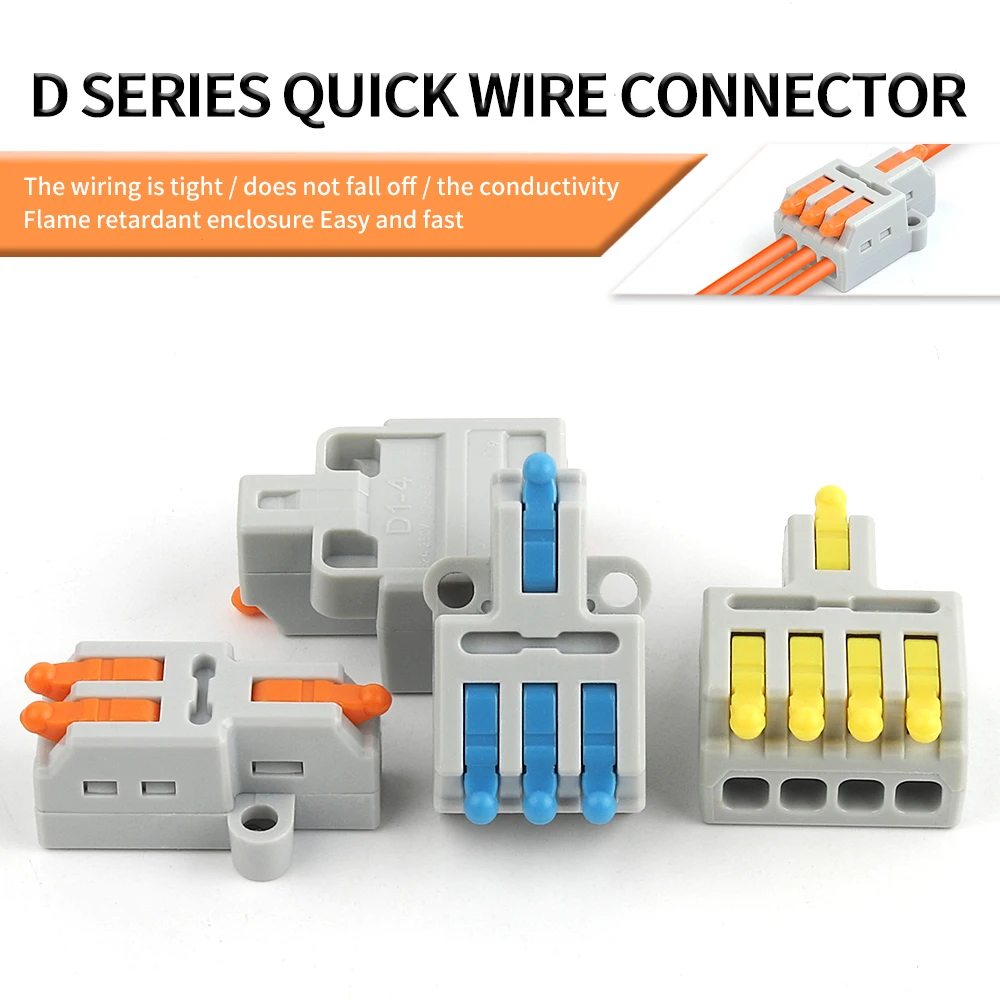 25PCS Universal Wire Connectors Quick Wiring Terminal Block 1 in Multiple Out Push-in Electrical Connector With Lever Splitter
25PCS Universal Wire Connectors Quick Wiring Terminal Block 1 in Multiple Out Push-in Electrical Connector With Lever Splitter