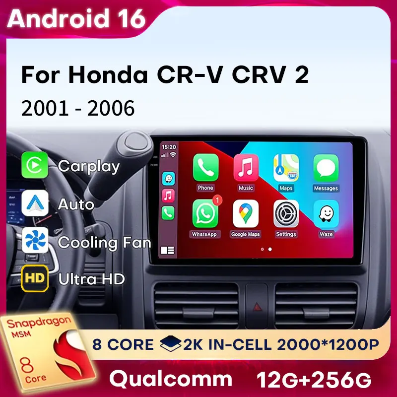 Android 16 Carplay For Honda CR-V CRV 2 2001 2002 2003 2004 2005 2006 Head Unit 360 Camera Stereo DSP Auto Car Radio 5G WIFI GPS
Android 16 Carplay For Honda CR-V CRV 2 2001 2002 2003 2004 2005 2006 Head Unit 360 Camera Stereo DSP Auto Car Radio 5G WIFI GPS