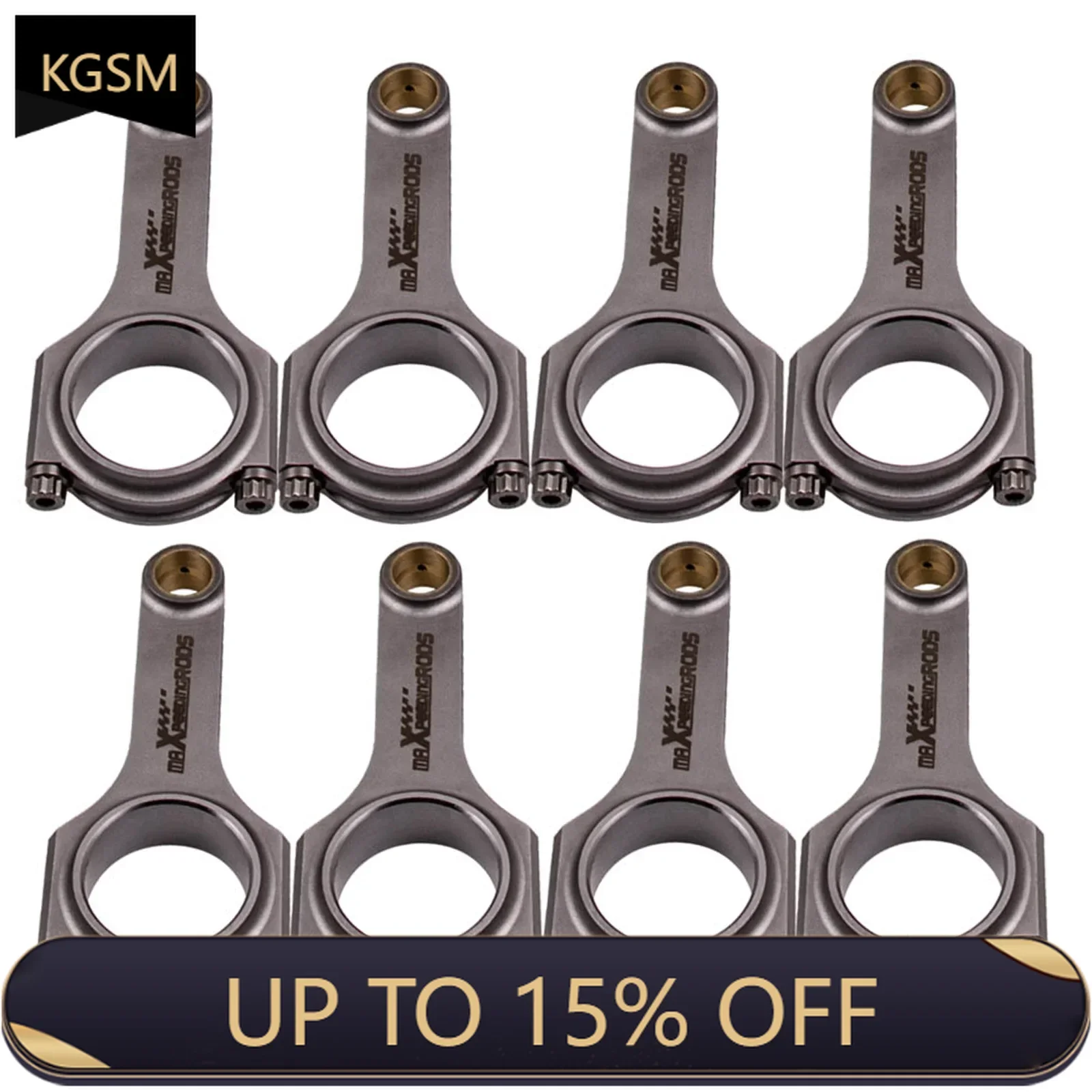 MaXpeedingrods 8x 4340 EN24 Forged Connecting Rods+ARP Bolts For Chevrolet Small Block/General Motors/GM LS-Series V8 Engine
MaXpeedingrods 8x 4340 EN24 Forged Connecting Rods+ARP Bolts For Chevrolet Small Block/General Motors/GM LS-Series V8 Engine