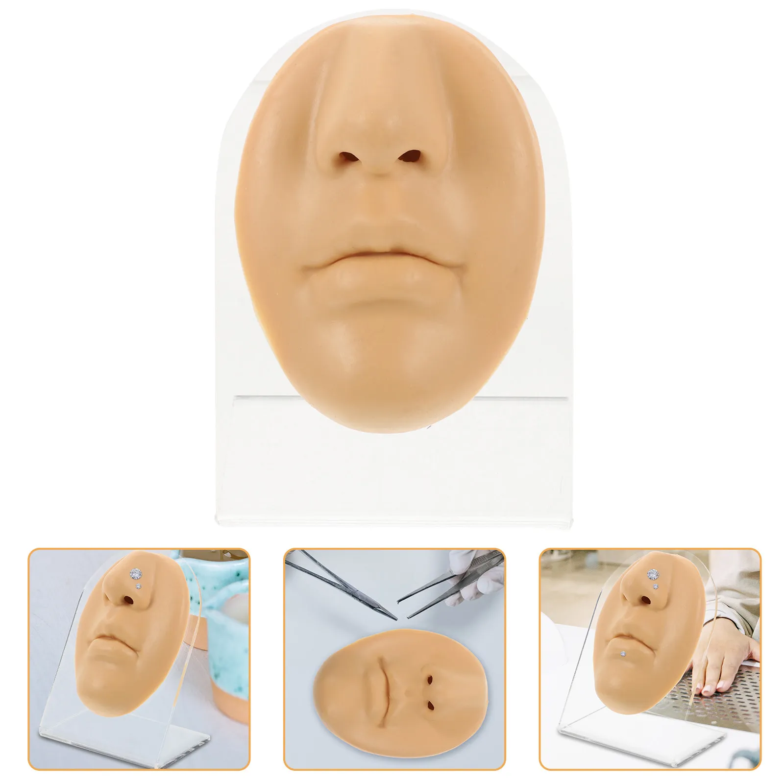 1Set Nose Ring Display Prop Flexible Simulation Fake Face Mouth Nose Piercing Practice Body Part for Training Face
1Set Nose Ring Display Prop Flexible Simulation Fake Face Mouth Nose Piercing Practice Body Part for Training Face