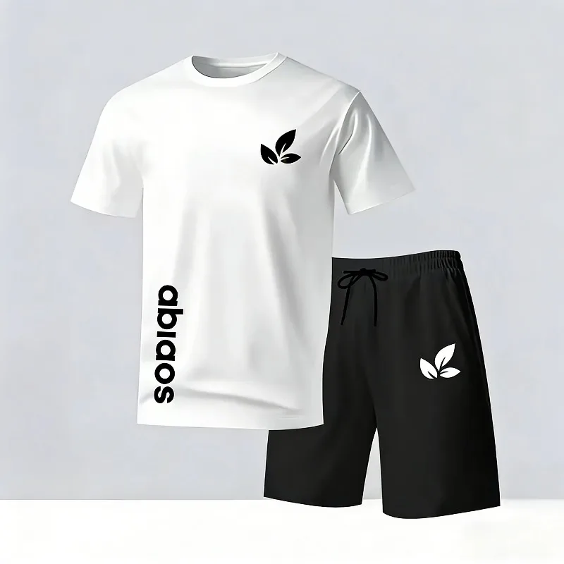 minimalist letter-printed sports outfit, quick-drying and breathable T-shirt and shorts, two-piece casual outdoor fitness wear
minimalist letter-printed sports outfit, quick-drying and breathable T-shirt and shorts, two-piece casual outdoor fitness wear