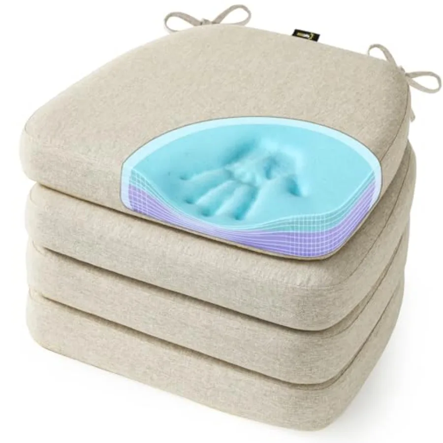 Coolg Gel Memory Foam Chair Cushions, 2.6" Thick U-Shaped Dual-Layer Comfort Dg Chair Pads, Non Slip Seat Cushion with Ties for
Coolg Gel Memory Foam Chair Cushions, 2.6" Thick U-Shaped Dual-Layer Comfort Dg Chair Pads, Non Slip Seat Cushion with Ties for