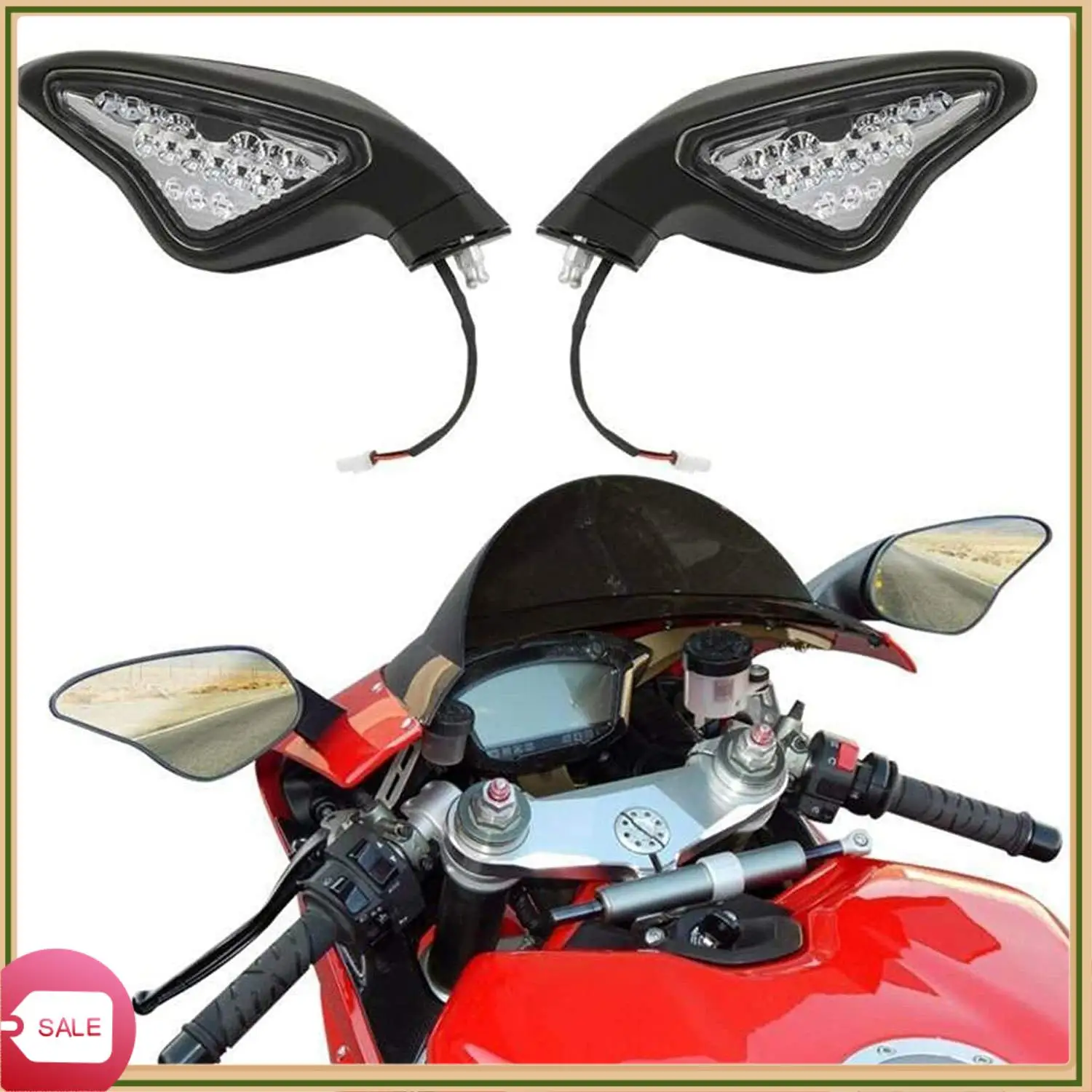 Unique Motorcycle Rearview Mirror With Turn Signal LED Mirror For Ducati 848 1098 1098S 1098R 1198 1198S 1198R
Unique Motorcycle Rearview Mirror With Turn Signal LED Mirror For Ducati 848 1098 1098S 1098R 1198 1198S 1198R