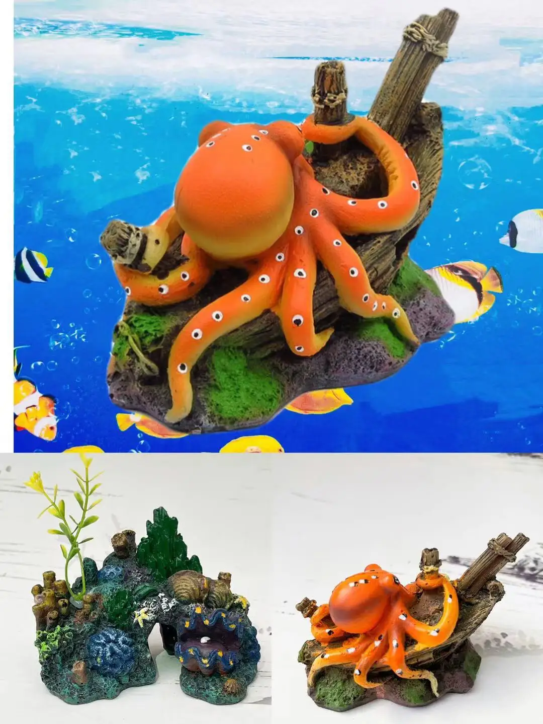 Artificial Sink Boat Octopus Aquarium Decoration Octopus Ornaments Fish Tanks Micro Landscape Accessories Submarine Crafts Resin
Artificial Sink Boat Octopus Aquarium Decoration Octopus Ornaments Fish Tanks Micro Landscape Accessories Submarine Crafts Resin