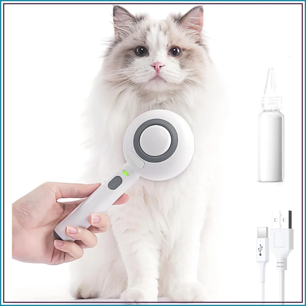 Self-Cleaning Cat Brush for Shedding, Anti-Static Massage Comb, 500mAh Rechargeable, IPX7 Waterproof Pet Grooming Tool
Self-Cleaning Cat Brush for Shedding, Anti-Static Massage Comb, 500mAh Rechargeable, IPX7 Waterproof Pet Grooming Tool