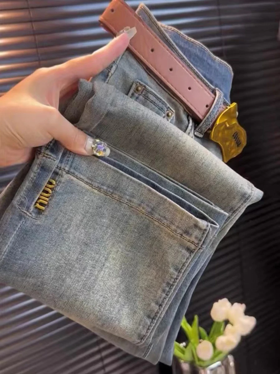 High Waist Slit Skinny Jeans Women's Summer Thin Cotton Elastic Straight Leg Tube Pants plus Size Slimming Nine Point Jeans
High Waist Slit Skinny Jeans Women's Summer Thin Cotton Elastic Straight Leg Tube Pants plus Size Slimming Nine Point Jeans