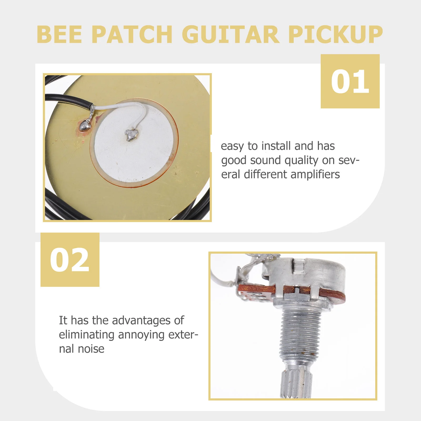 1 set Guitar Pickup Set High Sensitive Noise Reduction Sound Amplifier for Acoustic Electric Ukulele Piezo Microphone Guitar
1 set Guitar Pickup Set High Sensitive Noise Reduction Sound Amplifier for Acoustic Electric Ukulele Piezo Microphone Guitar