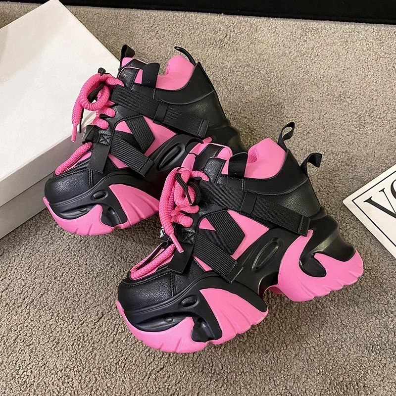 10.5CM Women Casual Leather Sneaker Autumn Lace up High Platform Shoes Thick Sole Sport Dad Shoes Woman Sneakers Chaussure Femme
10.5CM Women Casual Leather Sneaker Autumn Lace up High Platform Shoes Thick Sole Sport Dad Shoes Woman Sneakers Chaussure Femme