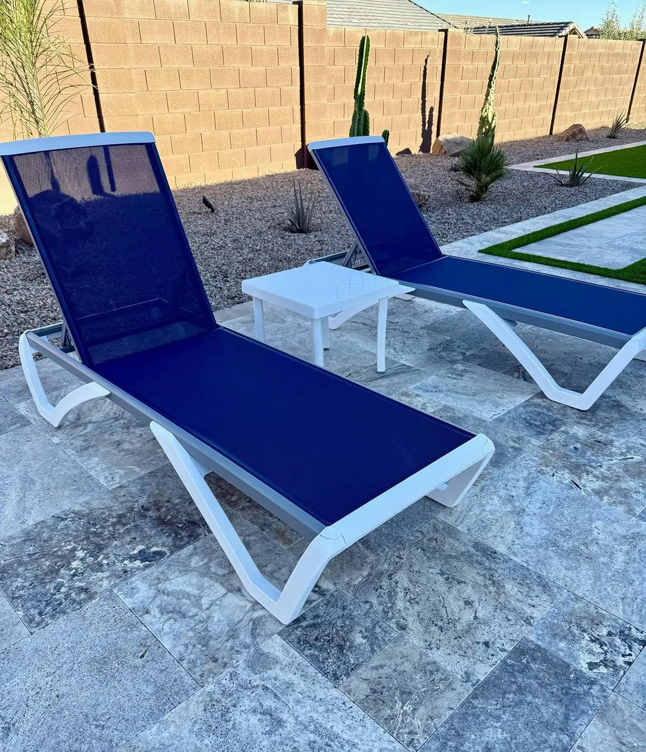 Patio Chaise Lounge Chair Set of 3 Outside Aluminum Plastic Stackable Tanning Chairs for Pool Sunbathing Beach Deck Outdoor Loun
Patio Chaise Lounge Chair Set of 3 Outside Aluminum Plastic Stackable Tanning Chairs for Pool Sunbathing Beach Deck Outdoor Loun