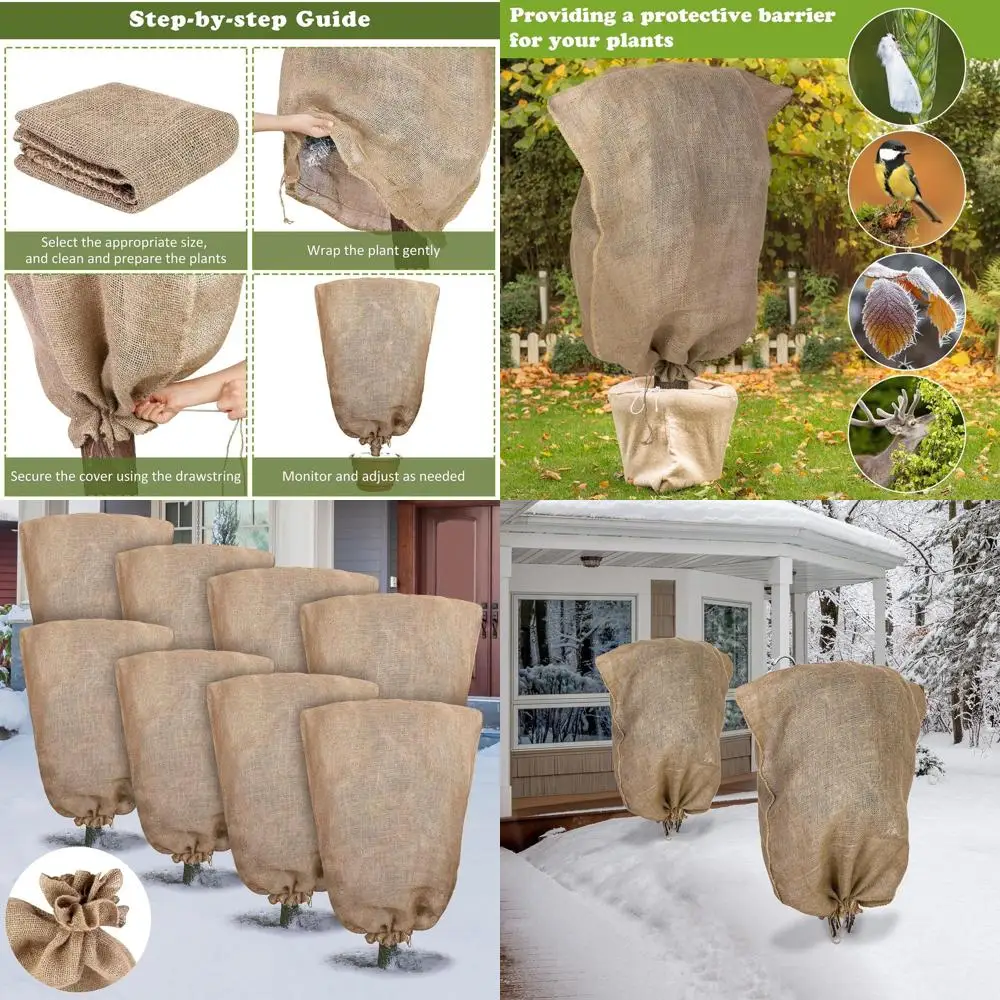 Large Reusable Burlap Plant Cover for Outdoor Trees and Potted Plants, 23.6x39.4 Inches
Large Reusable Burlap Plant Cover for Outdoor Trees and Potted Plants, 23.6x39.4 Inches