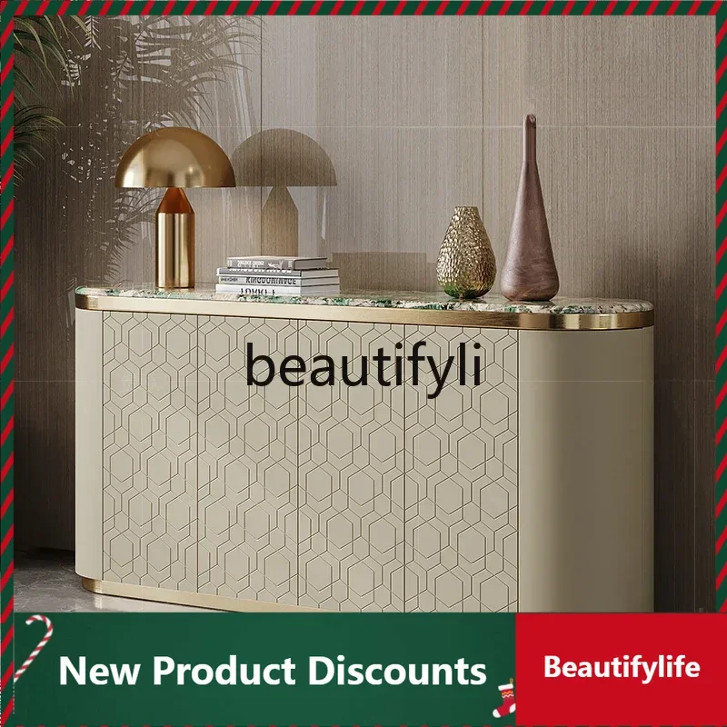 Light luxury dining side cabinet marble TV cabinet high-end fashion entrance cabinet D80 
Light luxury dining side cabinet marble TV cabinet high-end fashion entrance cabinet D80