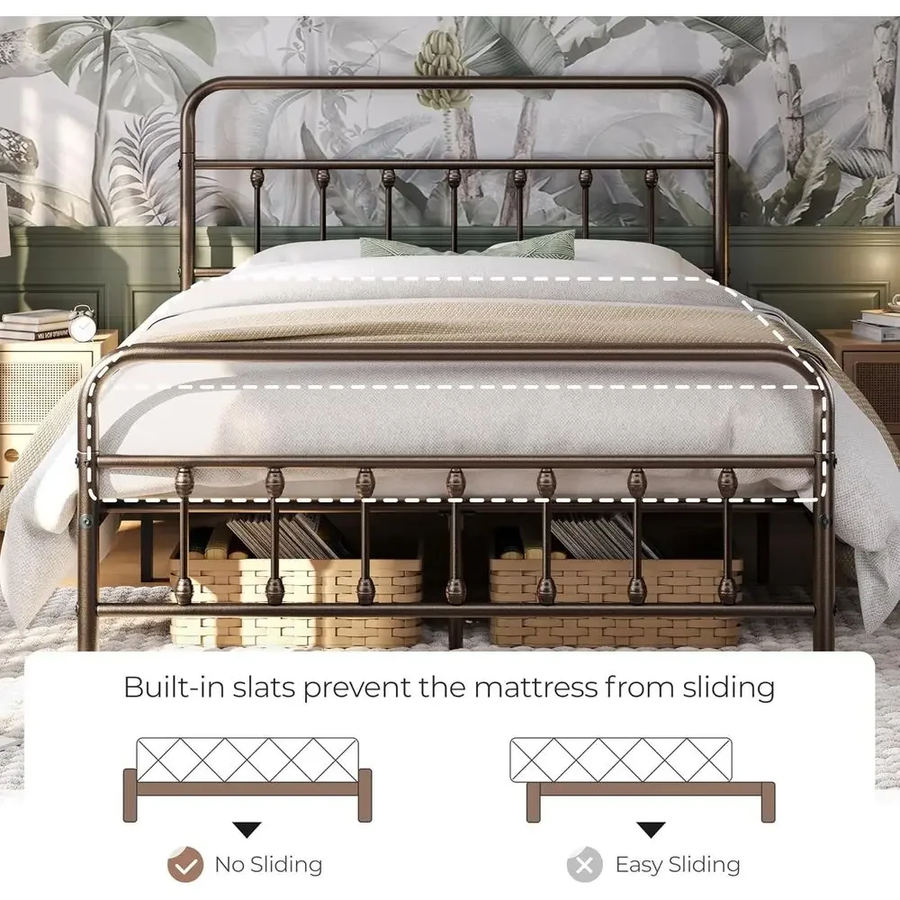 Hot salesTraditional Iron Queen Bed Frame with Underbed Storage, No Box Spring Required, Bronze Finish
Hot salesTraditional Iron Queen Bed Frame with Underbed Storage, No Box Spring Required, Bronze Finish